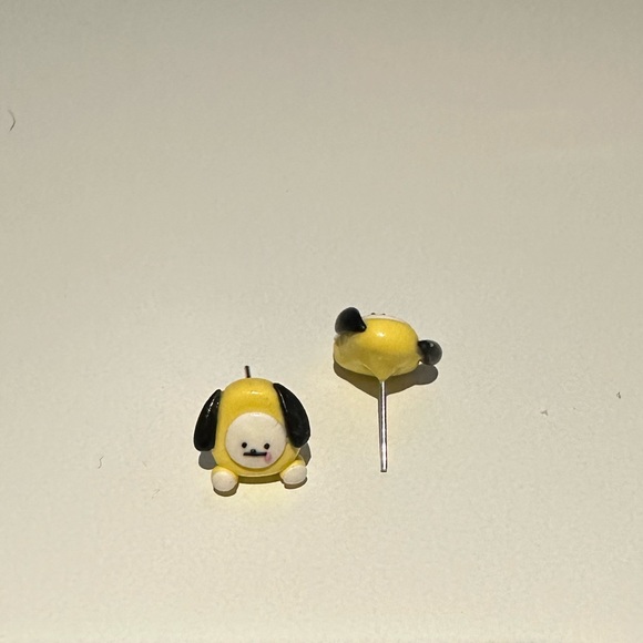 BTS BT21 Character Chimmy Jimin Kpop Earrings handmade polymer clay stud earring - Picture 3 of 3